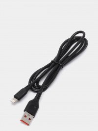 DENMEN USB кабель 8-pin lightning D01L 2.4A, 1 метр (чёрный) 7074